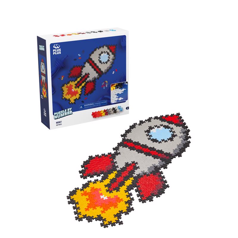 Plus-Plus Puzzle By Number Puzzle Multicolored 500 pc