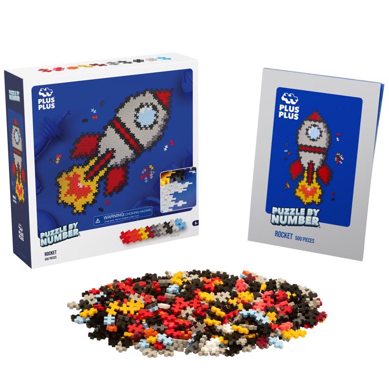 Plus-Plus Puzzle By Number Puzzle Multicolored 500 pc