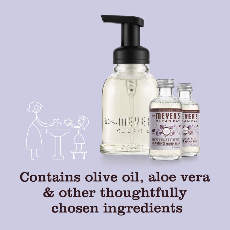 Mrs. Meyer's Clean Day Lavender Scent Foam Hand Soap Dispenser Refill 2 oz, Pack of 12