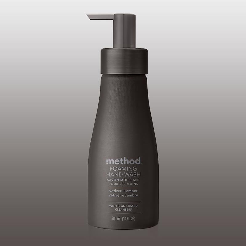 Method Vetiver & Amber Scent Foam Hand Soap 10 oz, Pack of 3