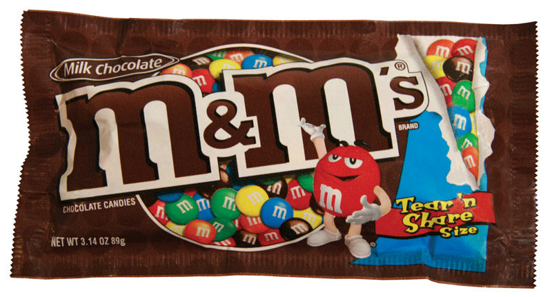 M&M's Milk Chocolate Chocolate Candies 3.14 oz, Pack of 24