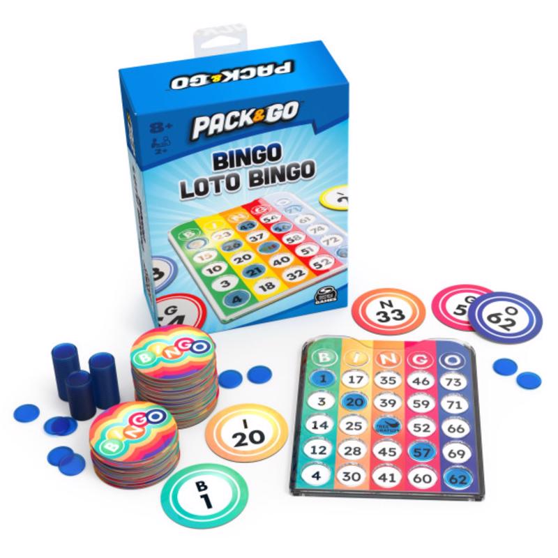 Spin Master Pack & Go Loto Bingo Game Multicolored 249 pc, Pack of 6