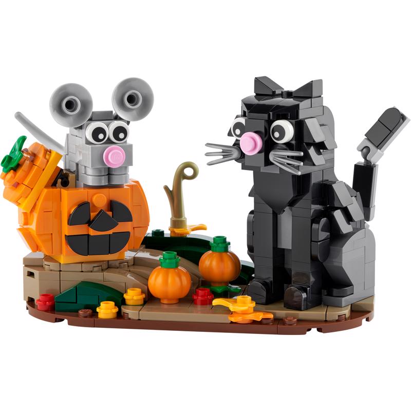 LEGO Iconic Halloween Cat & Mouse Building Set Multicolored 328 pc