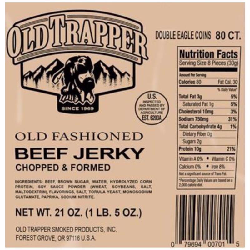 Old Trapper Double Eagles Old Fashioned Beef Jerky 21 oz Pouch