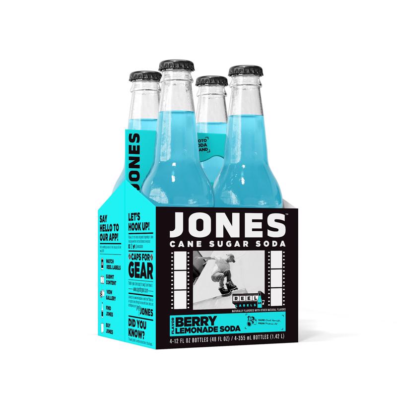 Jones Soda Berry Cane Sugar Soda 12 oz 1 pk, Pack of 24