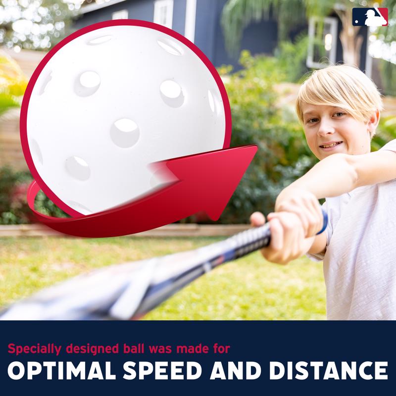 MLB Red Plastic Ball and Bat Set 1 pk