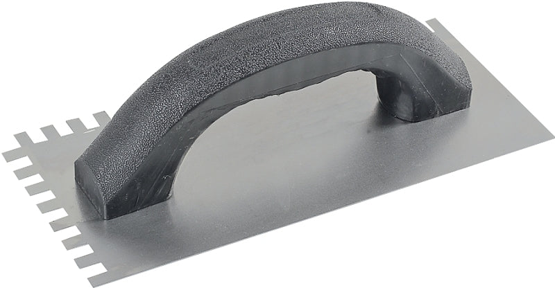 M-D 49104 Tile Installation Trowel, 1/2 in W x 1/2 in D Notch, 9 in L, 4 in W, Square Notch, Ergonomic Handle