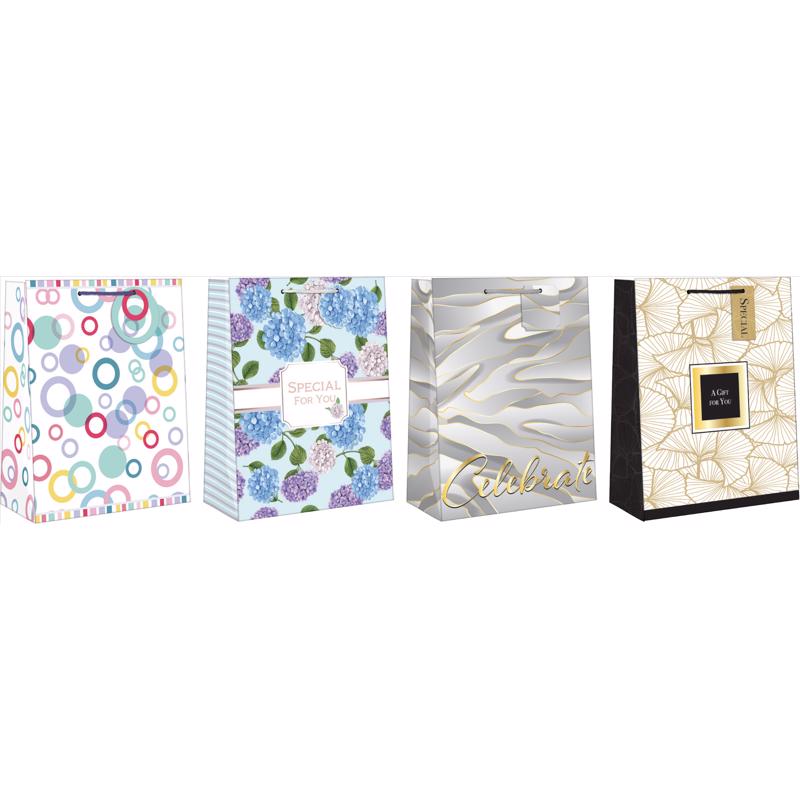 Paper Images Assorted All Occasion Gift Bag, Pack of 12