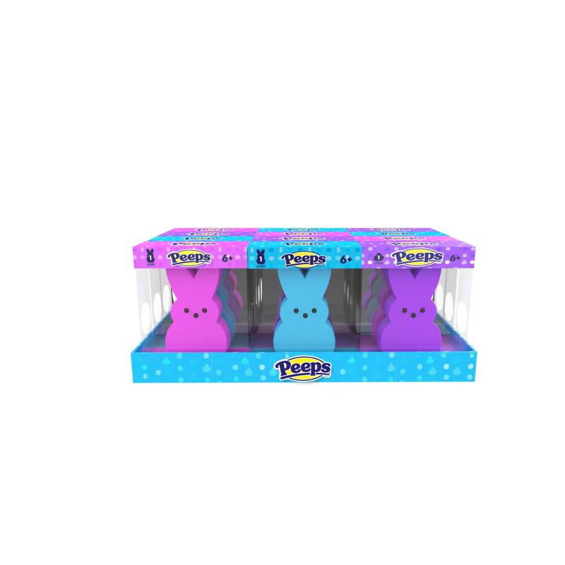 Peeps Squishy Bunny Blue, Pack of 12