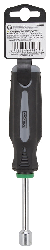 Vulcan MC-SD34 Nut Driver, 11/32 in Drive, 7 in OAL, Cushion Grip Handle, Gray/Black Handle, 3 in L Shank