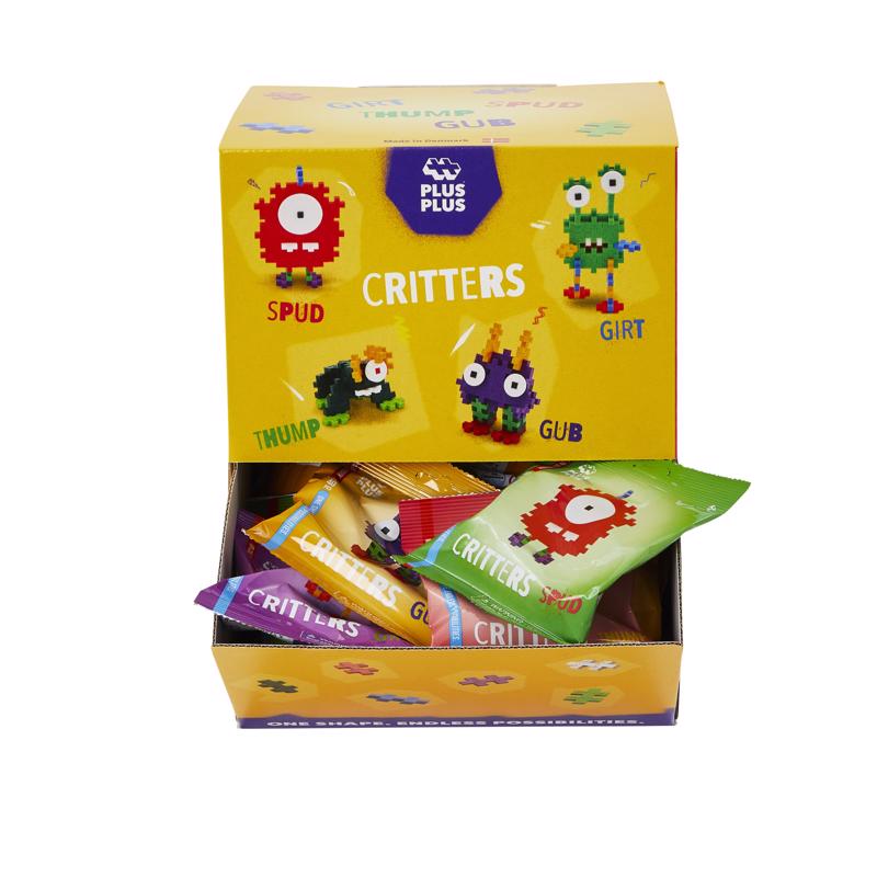 Plus-Plus Critters Monsters Building Toy Multicolored 40 pc, Pack of 48