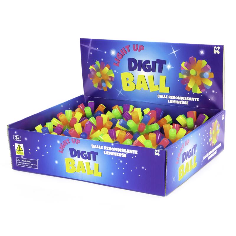 Keycraft Light Up Digit Balls Multicolored, Pack of 12