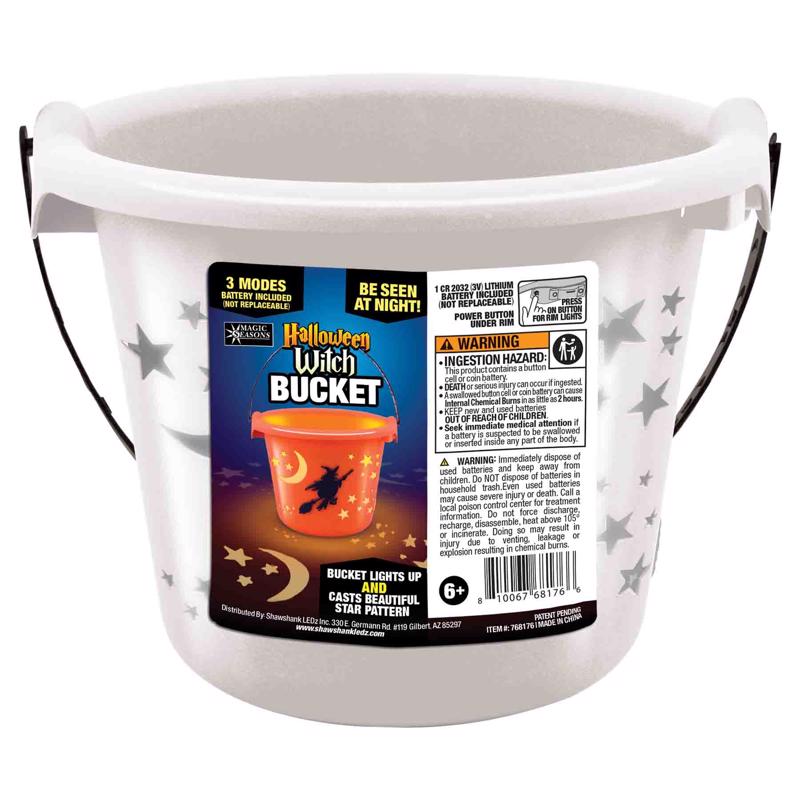Shawshank LEDz Light Up Witch Bucket Bucket 1 pk, Pack of 12