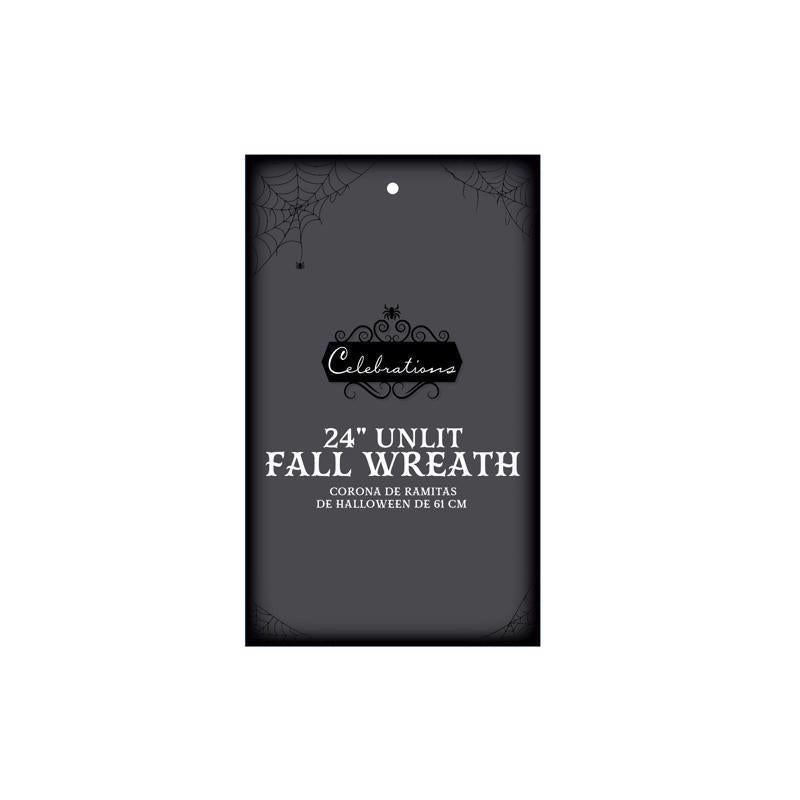 Celebrations 24 in. Unlit Fall Wreath, Pack of 4