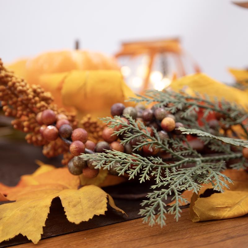 Celebrations 9 ft. Unlit Fall Leaves Garland, Pack of 4