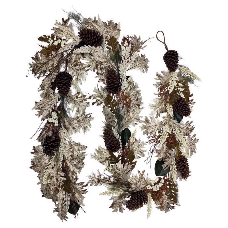 Celebrations 9 ft. Unlit Pine and Berry Garland, Pack of 4