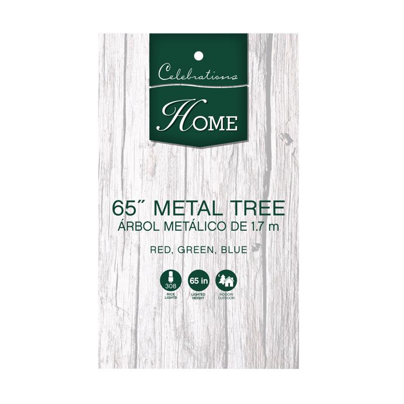 Celebrations LED Multi Tree with Presents 32 in. Yard Decor