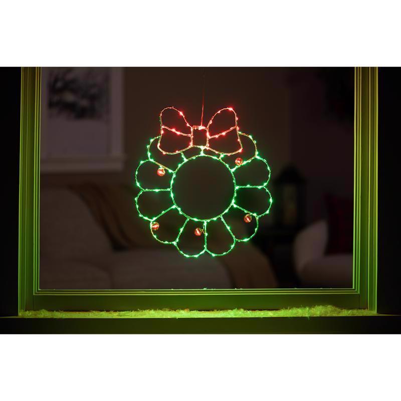 Celebrations LED Multi Wreath Silhouette 15 in. Hanging Decor