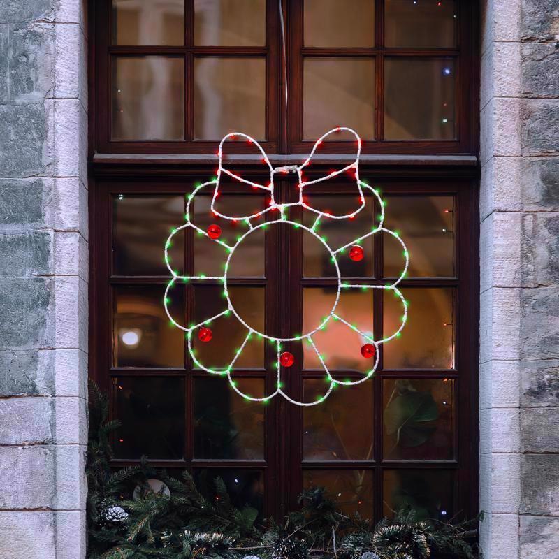 Celebrations LED Multi Wreath Silhouette 15 in. Hanging Decor