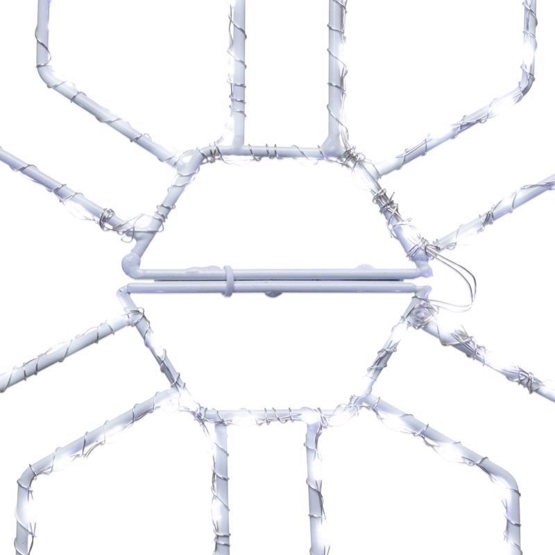 Celebrations LED Pure White Snowflake 12 in. Hanging Decor