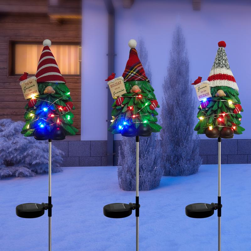 Alpine Multi Christmas Gnome 33 in. Pathway Decor, Pack of 9