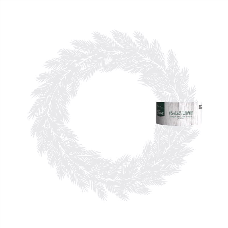 Celebrations 24 in. D X 24 ft. L Thinner Everyday Wreath, Pack of 4