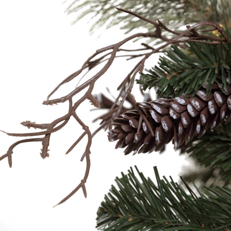 Celebrations Prelit Twig Pine Bow Urn Filler, Pack of 8