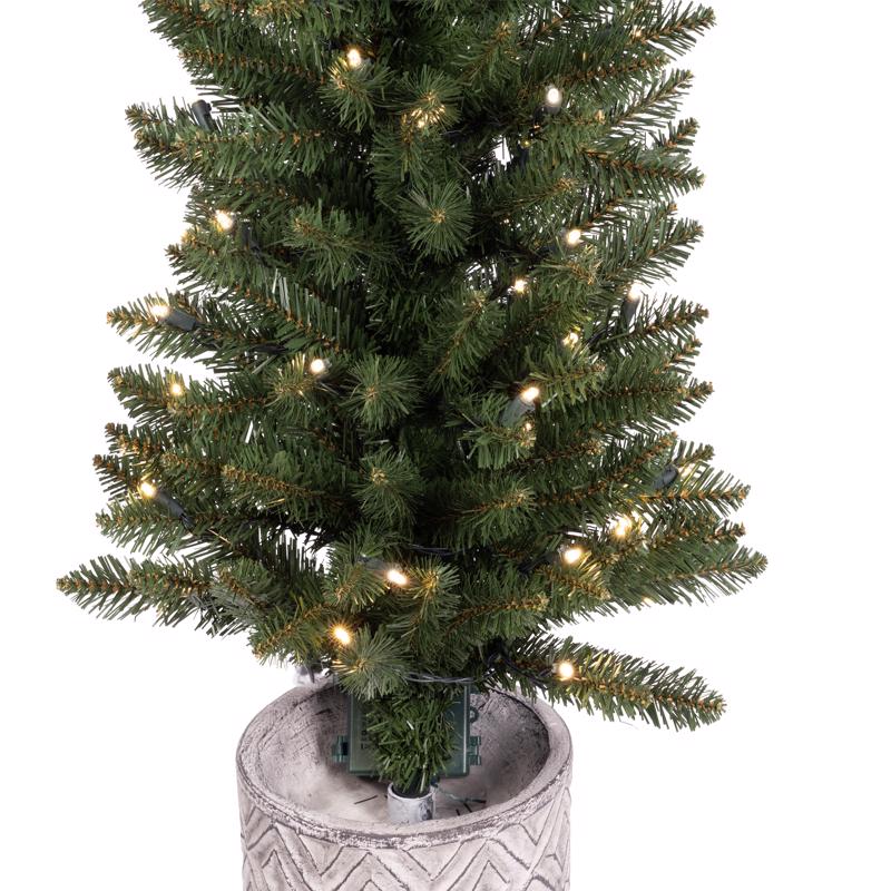 Celebrations 5 ft. Slim LED 100 ct Diamond Potted Color Changing Entrance Tree