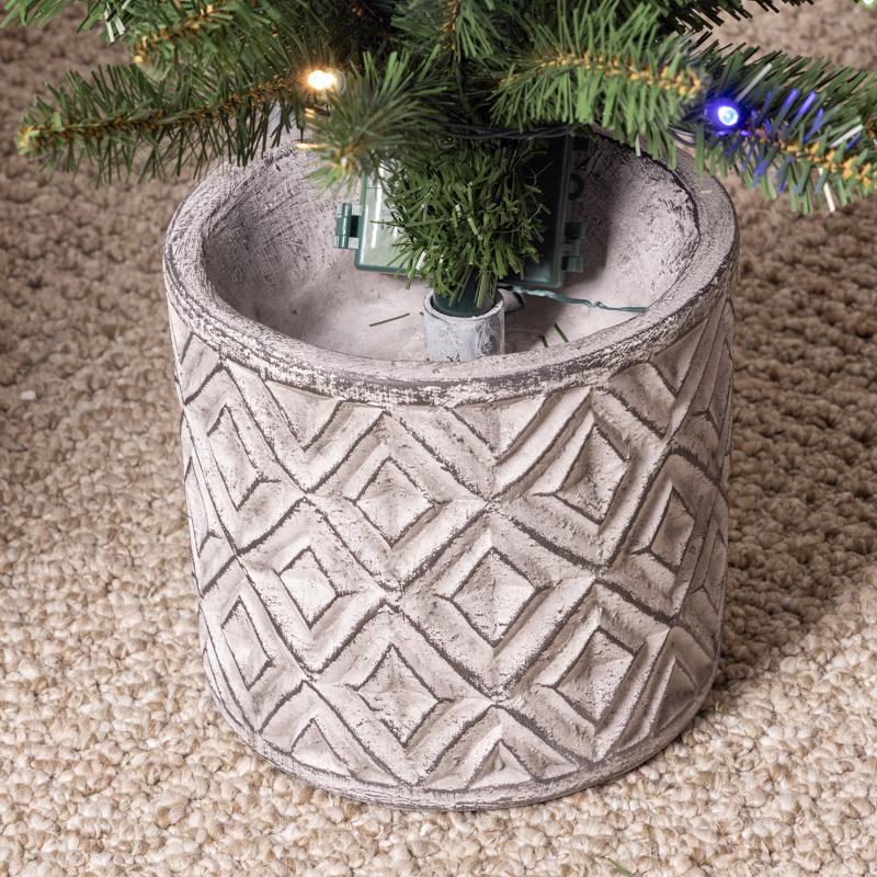 Celebrations 5 ft. Slim LED 100 ct Diamond Potted Color Changing Entrance Tree