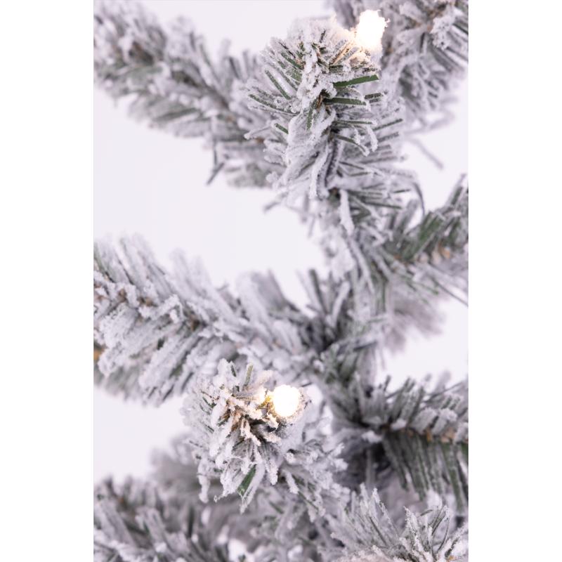 Celebrations 5 ft. Slim LED 100 ct Flocked Diamond Potted Color Changing Entrance Tree
