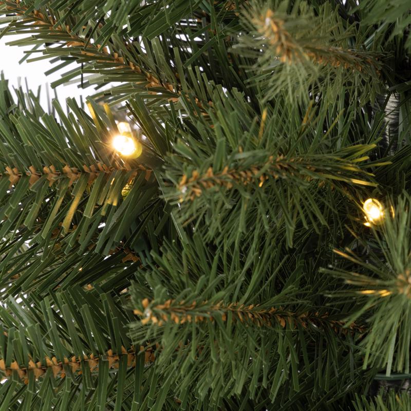 Celebrations 2 ft. Slim LED 35 ct Table Tree with Wood Base Color Changing Christmas Tree, Pack of 4