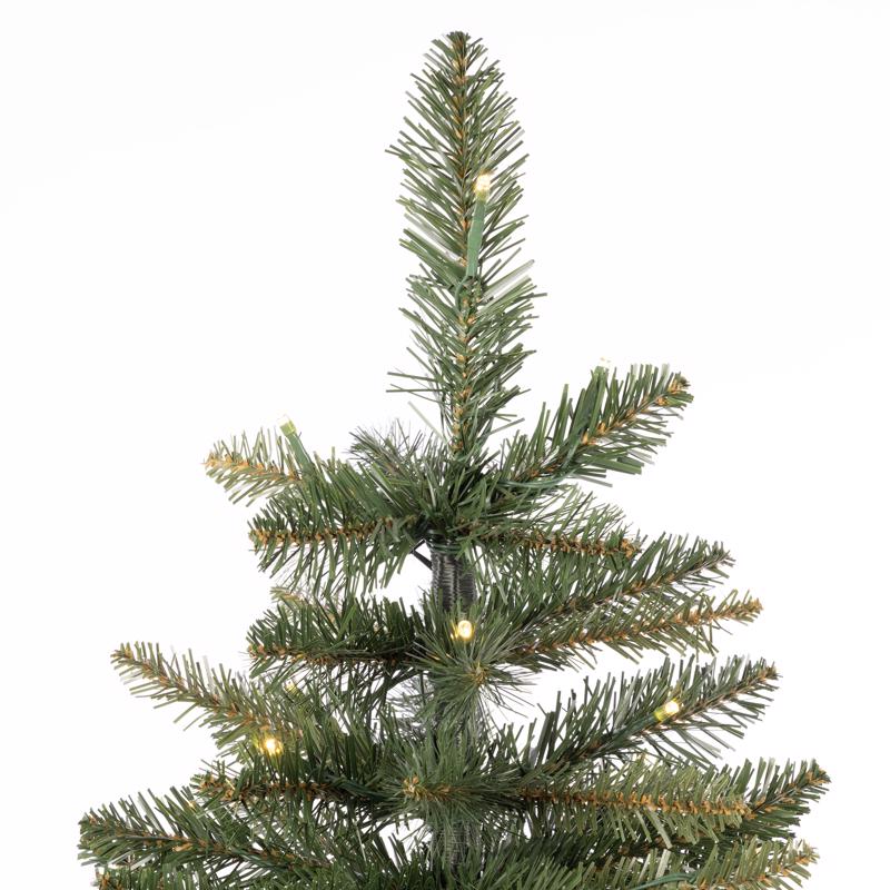 Celebrations 2 ft. Slim LED 35 ct Table Tree with Wood Base Color Changing Christmas Tree, Pack of 4