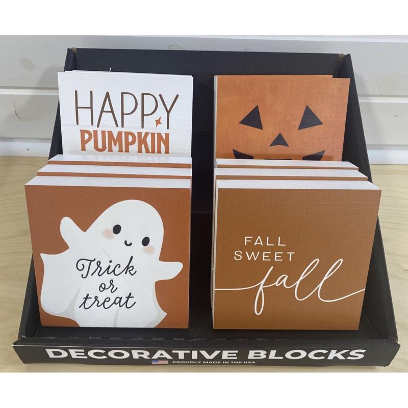 P Graham Dunn Halloween and Fall Block Halloween Decor, Pack of 12
