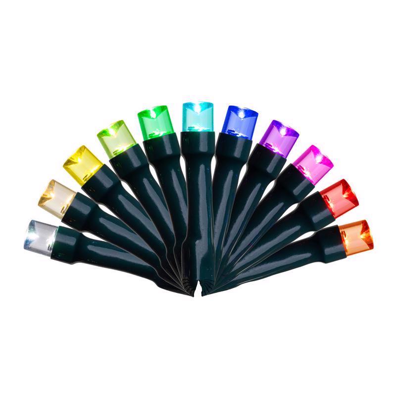Celebrations Platinum LED Micro/5mm RGBW 50 ct String Smart-Enabled Christmas Lights 17 ft.