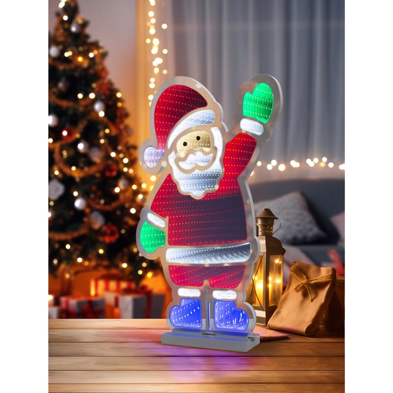 Celebrations LED Multi Santa Animated Decor 22 in., Pack of 4