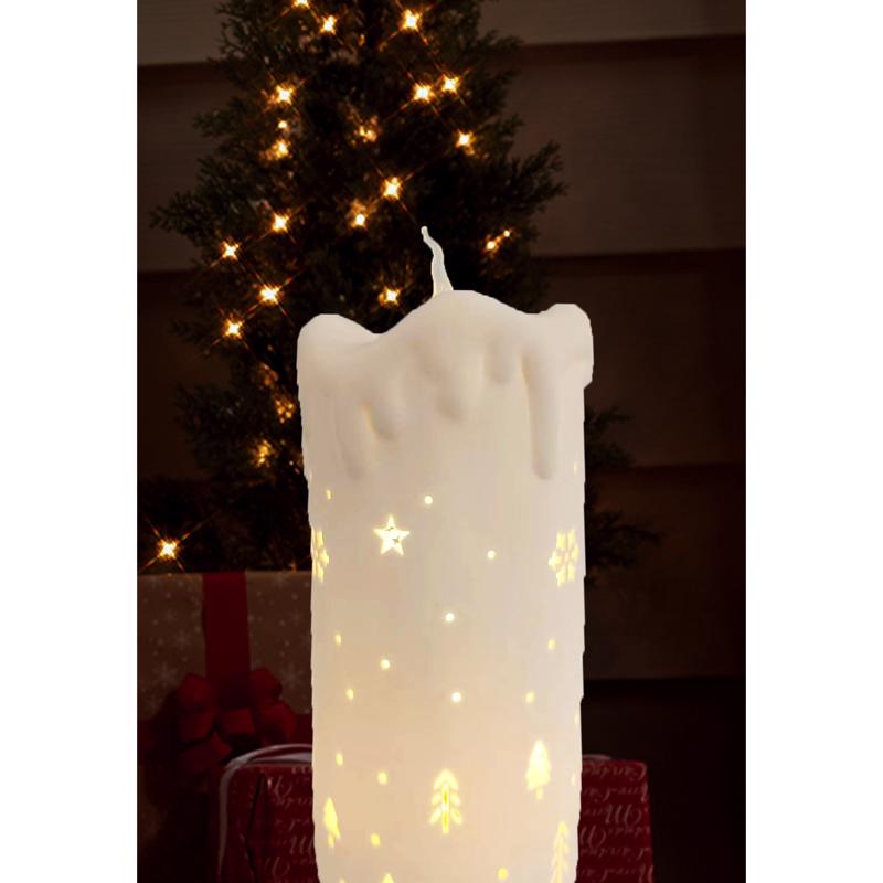 Sienna LED Cream Candle Table Decor 7.5 in., Pack of 12