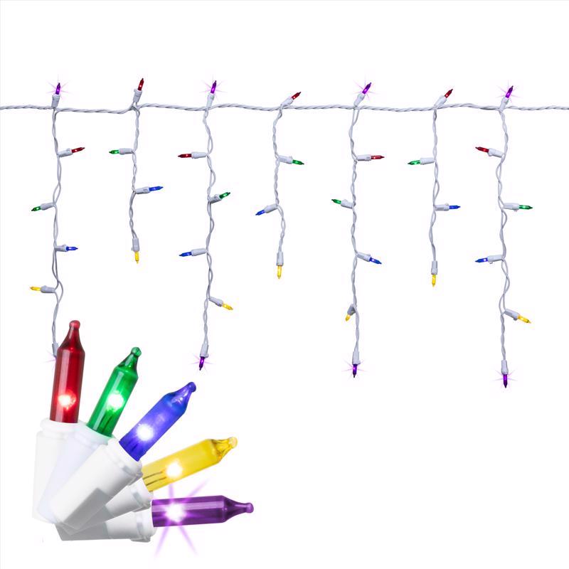 Celebrations Classic LED T5 Multicolored 100 ct Icicle Christmas Lights 6 ft.