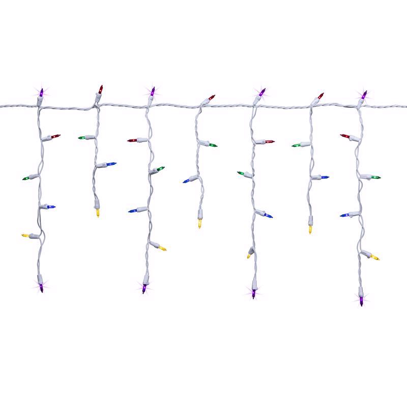 Celebrations Classic LED T5 Multicolored 100 ct Icicle Christmas Lights 6 ft.