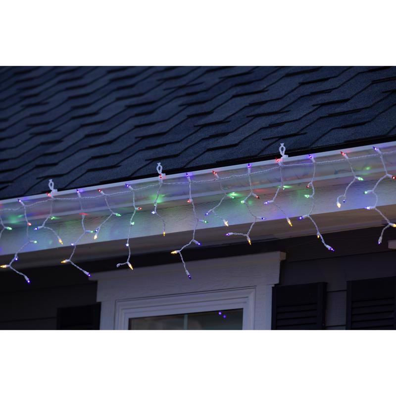 Celebrations Classic LED T5 Multicolored 100 ct Icicle Christmas Lights 6 ft.
