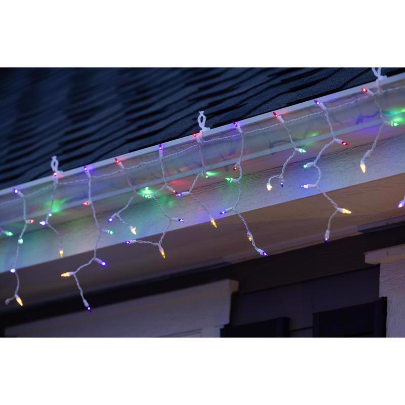 Celebrations Classic LED T5 Multicolored 300 ct Icicle Christmas Lights 19.6 ft.