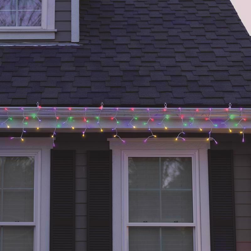 Celebrations Classic LED T5 Multicolored 300 ct Icicle Christmas Lights 19.6 ft.