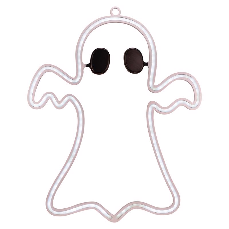 Sienna Cool White 11 in. LED Prelit Ghost Wall Decor, Pack of 6