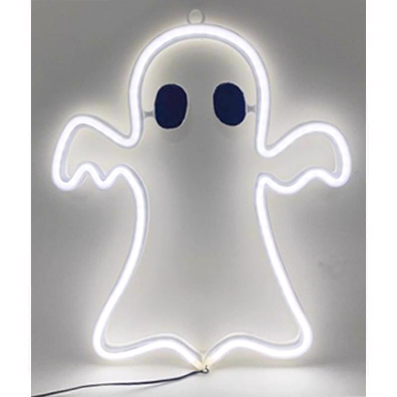 Sienna Cool White 11 in. LED Prelit Ghost Wall Decor, Pack of 6