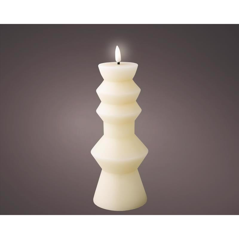 Lumineo LED Beige Candle 9.1 in., Pack of 6