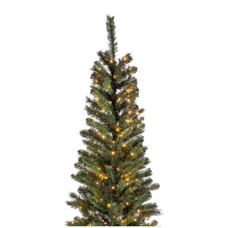 Holiday Bright Lights 1-2 Tree 7 ft. Pencil LED 500 ct Highland Spruce Color Changing Christmas Tree
