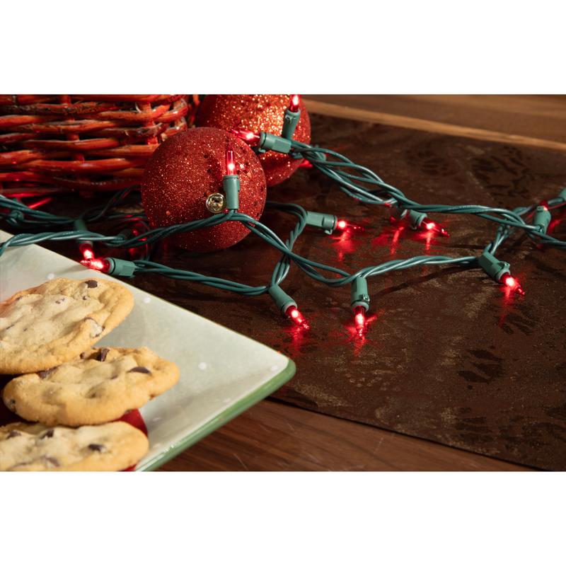 Celebrations Classic LED T5 Red 100 ct String Christmas Lights 24.75 ft.