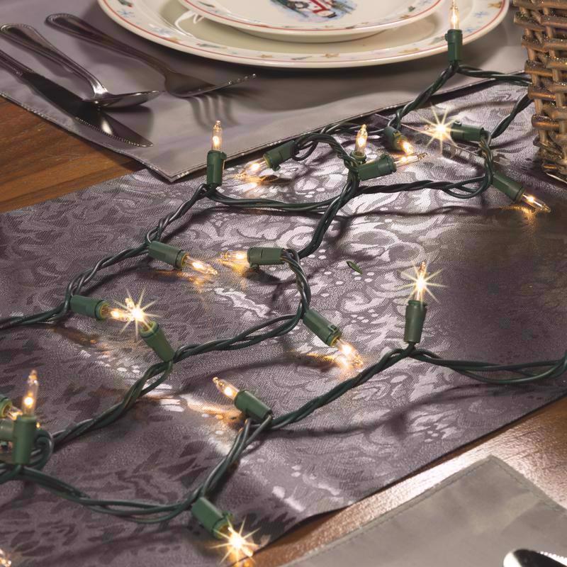 Celebrations Classic LED T5 Warm White 100 ct String Christmas Lights 24.75 ft., Pack of 12