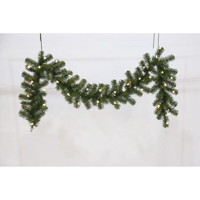 Celebrations 6 ft. L LED Prelit Multicolored LED and Multi-Function Northern Pine Garland, Pack of 12