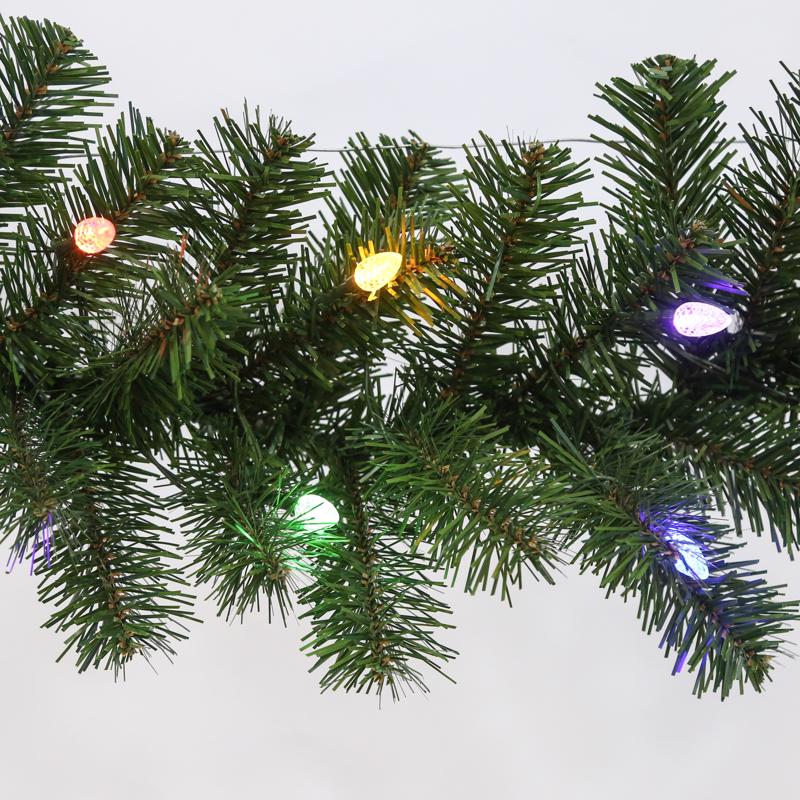 Celebrations 6 ft. L LED Prelit Multicolored LED and Multi-Function Northern Pine Garland, Pack of 12