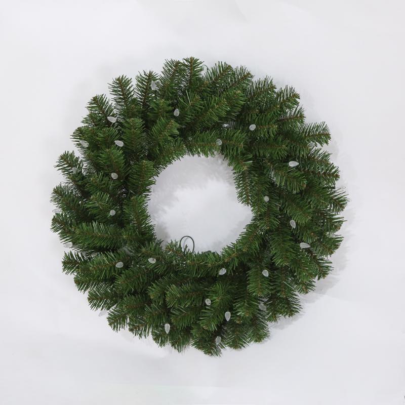 Celebrations 24 in. D LED Prelit Multicolored LED and Multi-Function Northern Pine Wreath, Pack of 12